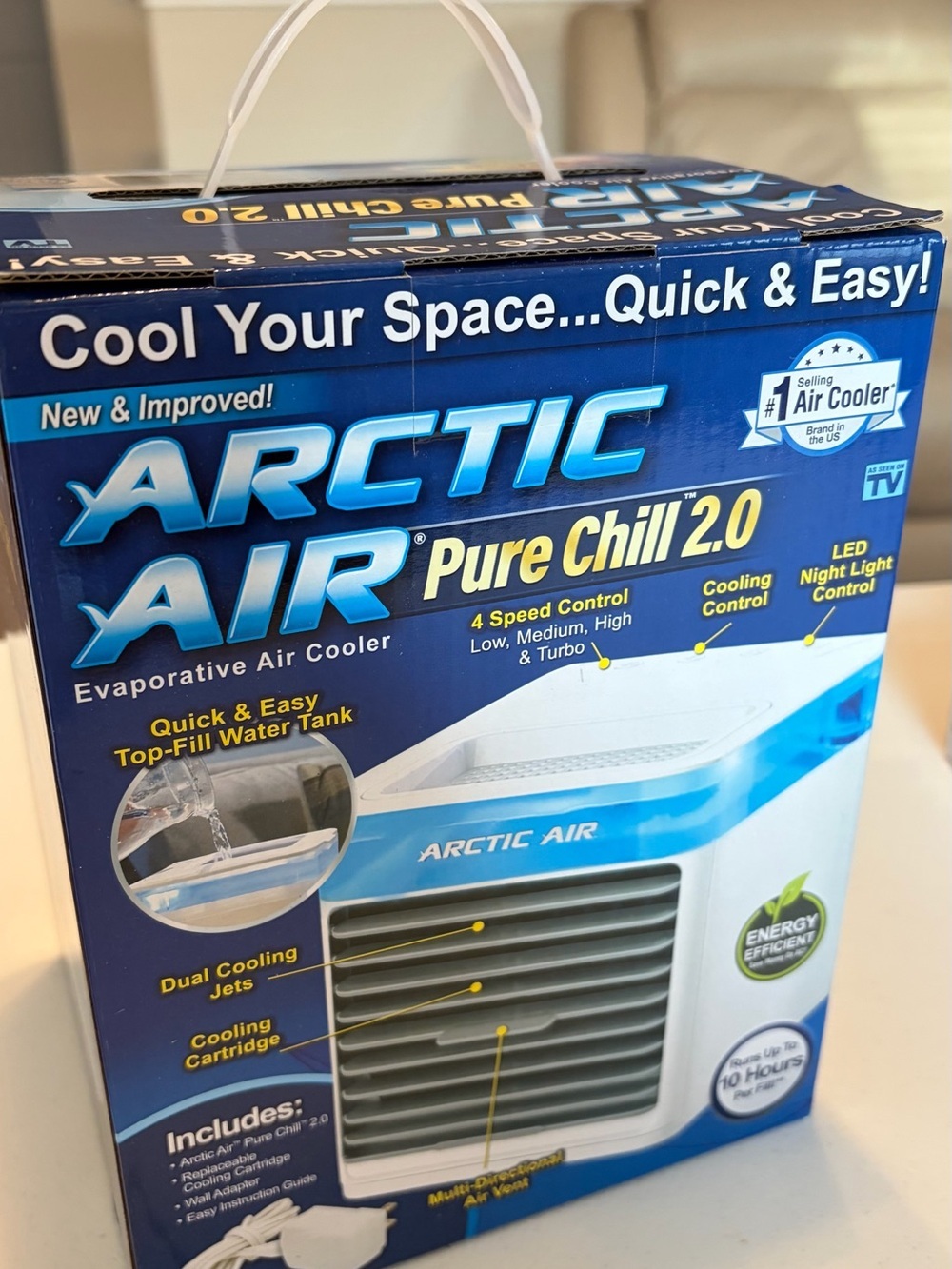 Arctic Air Pure Chill 2.0 Evaporative Air Cooler – New Sealed In Box. - Picture 5 of 6